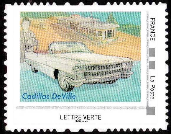Fete du timbre 2021 : Timbre à l'effigie de la Cadillac Deville